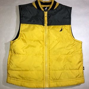 Nautica Baby Boy’s Yellow & Navy Puffer Vest 24M